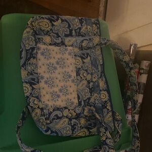 Blue and Yellow Paisley Women's Bag